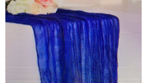 Cheesecloth Runner Royal Blue rental Fresno-Armona, CA