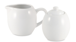 Catering White Cream & Sugar Set rental Fresno-Armona, CA