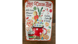 Signage Hot Coco Bar Christmas Metal rental Fresno-Armona, CA