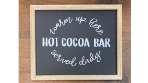 Signage Hot Coco Bar Wood rental Fresno-Armona, CA