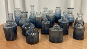 Vase - Ombre Blue Mini Vases 18 Count Set rental Fresno-Armona, CA