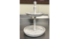 Catering 2 tier White washed wood stand rental in Fresno-Armona, CA