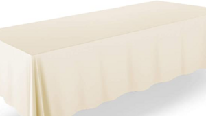 90 x 132 Table Drape Bone Velvet rental Fresno-Armona, CA