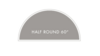 Table Half Round 60" rental in N. Virginia-DC, VA