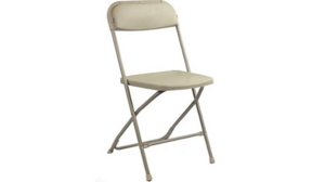 Bone/Beige Metal Folding Chair rental N. Virginia-DC, VA