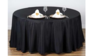132 Round Black Polyester rental in Fresno-Armona, CA
