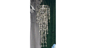 Lighting Chandlier Silver 22 inches long rental Fresno-Armona, CA