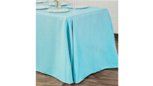 90 x 156 Turquoise tabledrape rental Fresno-Armona, CA