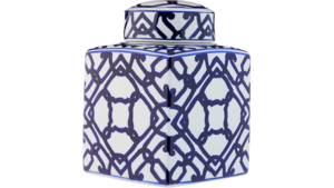Vase: Blue and White Ceramic Ginger Jar with Lid rental N. Virginia-DC, VA