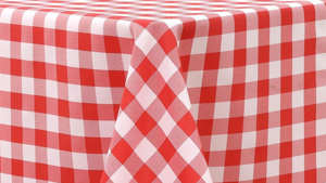 Standard Linen: 90'x132" Rectangle - Red Checkered rental N. Virginia-DC, VA