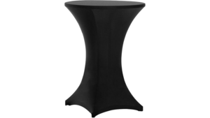 Linen: Spandex Cocktail Table Cover 24" - Black rental N. Virginia-DC, VA