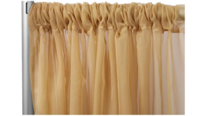 Sheer Voile: 14ft H x 118" W Drape - Gold rental N. Virginia-DC, VA