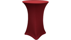 Linen: Spandex Cocktail Table Cover 30" - Burgundy rental N. Virginia-DC, VA
