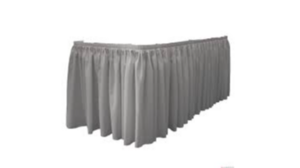 Grey/Silver Table Skirt – 13 Ft Event Linen Rental rental N. Virginia-DC, VA