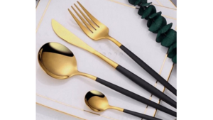 Black & Gold Salad Fork rental Greater Northern Michigan