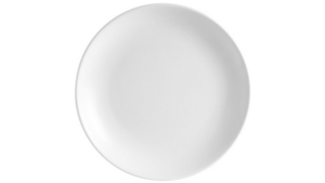White Chop Dinner Plate rental Greater Northern Michigan