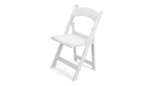 White Resin Folding Chair rental Greater Northern Michigan