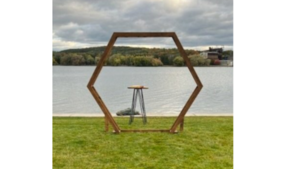 Wood Hexagon Arch 8ft rental Greater Northern Michigan