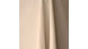 Beige 132" Round Tablecloth rental Orlando, FL