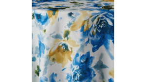 Renoir Blue / Yellow 132" Round rental Greater Northern Michigan