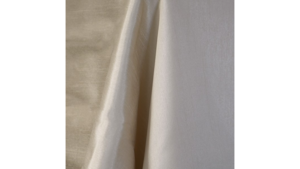 Champagne 132" Round Shantung Tablecloth rental Orlando, FL