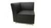 Black Matte Leather Lounge - Corner Chair rental in San Antonio, TX