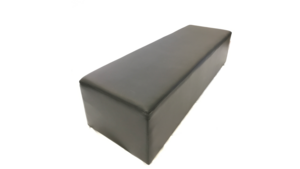 Black Matte Leather Lounge - Rectangle Ottoman rental San Antonio, TX