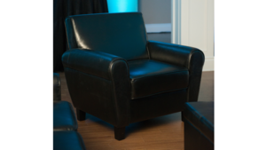 Black Gloss Leather Lounge - Arm Chair rental San Antonio, TX