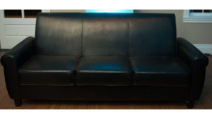 Black Gloss Leather Lounge - Sofa rental San Antonio, TX