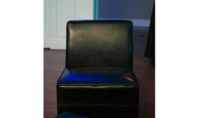 Black Gloss Leather Lounge - Armless Chair rental San Antonio, TX