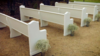 10ft White Wood Pews rental in San Antonio, TX