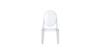 Solid Oval Back Acrylic Chair Clear rental in Lafayette, IN