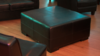 Black Gloss Leather Lounge - 4ft Square Ottoman rental in San Antonio, TX