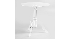 End Table - Clear Round Acrylic Pedestal rental San Antonio, TX