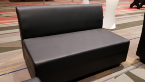 Black Matte Leather Lounge - Loveseat rental San Antonio, TX