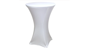 White Spandex, fitted for 30" round hiboy rental Lafayette, IN