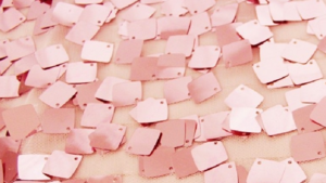 Dazzle Square Sequin - Blush Rose - 6 x 108 (Sash) rental San Antonio, TX