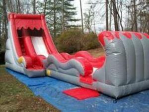 Volcano Water Slide with Slide Extension rental San Antonio, TX