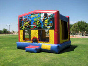 13x13 Bounce House with Ninja Turtle Panel rental San Antonio, TX