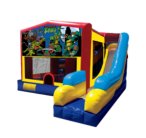 Bounce House Combo with Ninja Turtles Panel rental San Antonio, TX