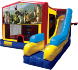 Bounce House Combo with Shrek Panel rental San Antonio, TX
