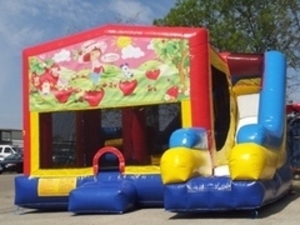 Bounce House Combo with Strawberry Shortcake Panel rental San Antonio, TX