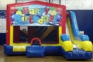 Bounce House Combo with Happy Birthday Panel rental San Antonio, TX