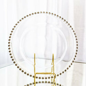 Clear Glass Charger Plate rental San Antonio, TX
