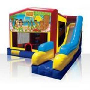 Bounce House Combo with Luau Panel rental Houston, TX