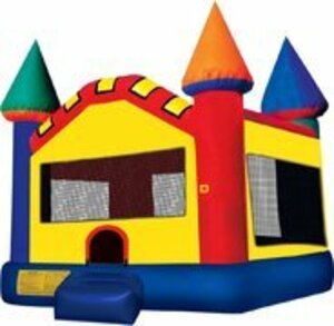 15x15 Multicolor Bounce House Castle rental Houston, TX