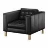 Black Tufted Leather Chair rental in New Orleans, LA